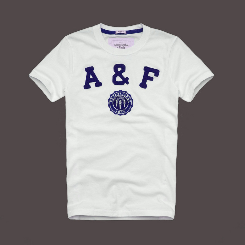 Abercrombie Fitch Hombres De Cuello Redondo Corto Remera AF5150